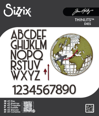 Sizzix Thinlits Die by Tim Holtz Vault World Travel (45pcs) (666606)