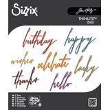 Sizzix Thinlits Die by Tim Holtz Handwritten Celebrate (7pcs) (660215)