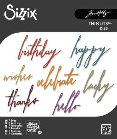 Sizzix Thinlits Die by Tim Holtz Handwritten Celebrate (7pcs) (660215)