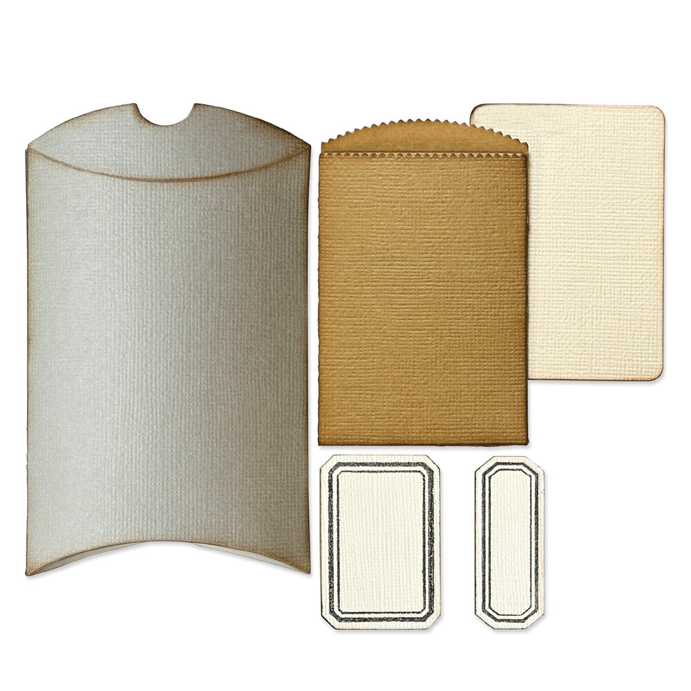 Sizzix Thinlits Die by Tim Holtz Vault Pillow Box + Bag (5pcs) (666568)