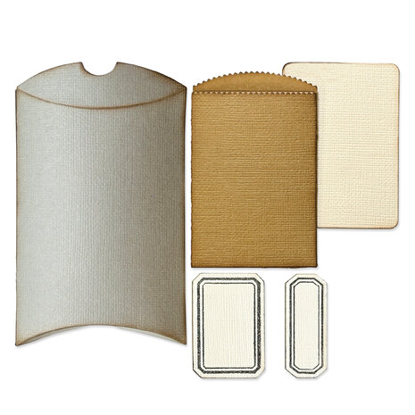 Sizzix Thinlits Die by Tim Holtz Vault Pillow Box + Bag (5pcs) (666568)