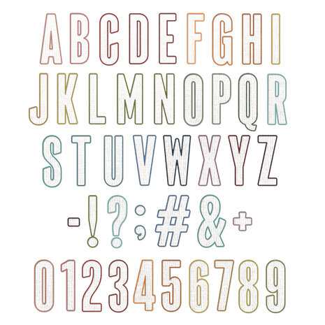 Sizzix Thinlits Die by Tim Holtz Alphanumeric Bulletin (43pcs) (666281)