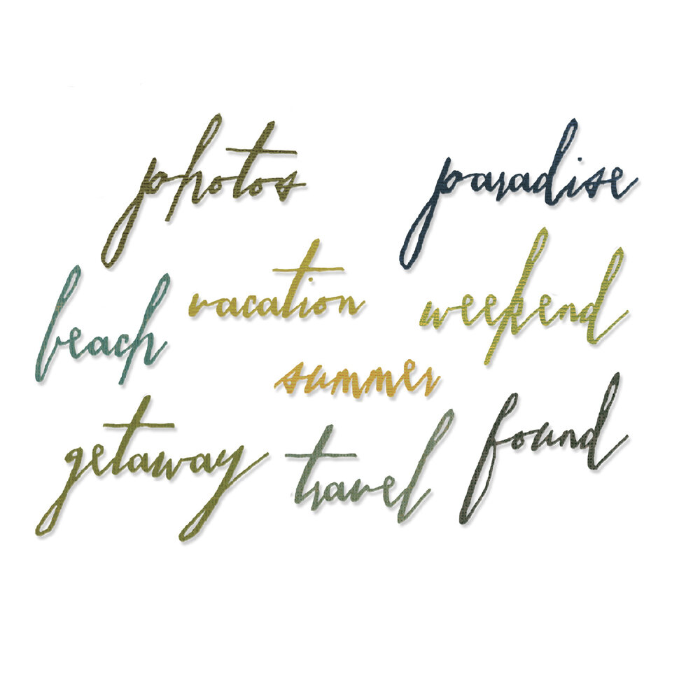 Sizzix Thinlits Die by Tim Holtz Handwritten Vacation (9pcs) (661286)