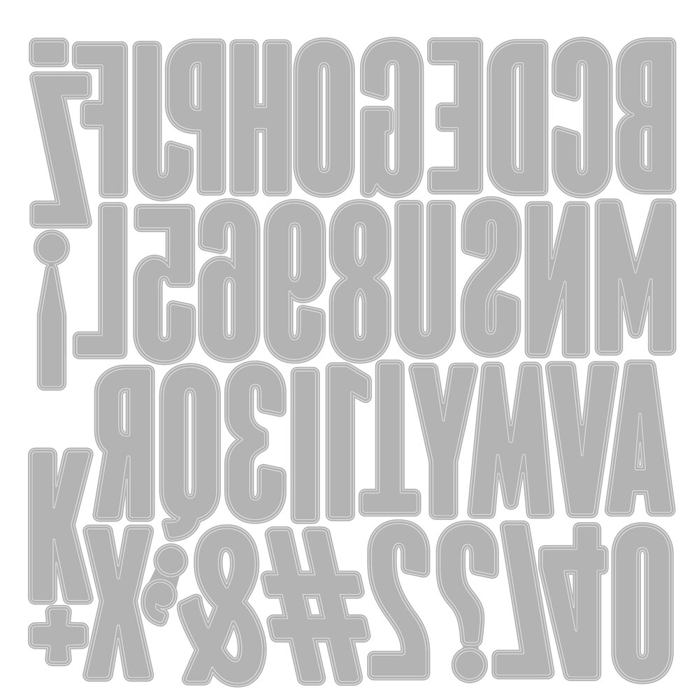 Sizzix Thinlits Die by Tim Holtz Alphanumeric Bulletin (43pcs) (666281)