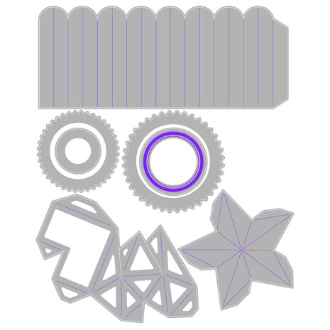 Sizzix Thinlits Die by Tim Holtz Vault Rosettes (6pcs) (666567)