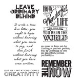 Stampers Anonymous Random Quotes Tim Holtz Cling Stamps (CMS182)