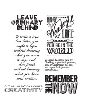 Stampers Anonymous Random Quotes Tim Holtz Cling Stamps (CMS182)
