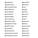 Stampers Anonymous #Hashtags Tim Holtz Cling Stamps (CMS183)