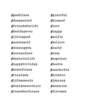 Stampers Anonymous #Hashtags Tim Holtz Cling Stamps (CMS183)