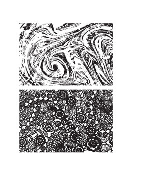 Stampers Anonymous Marble & Doily Tim Holtz Cling Stamps (CMS184)