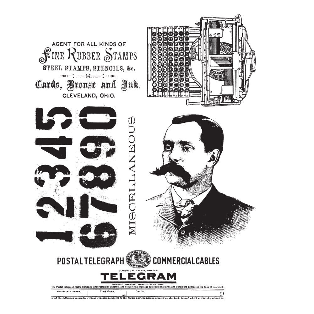 Stampers Anonymous Purveyor Tim Holtz Cling Stamps (CMS187)