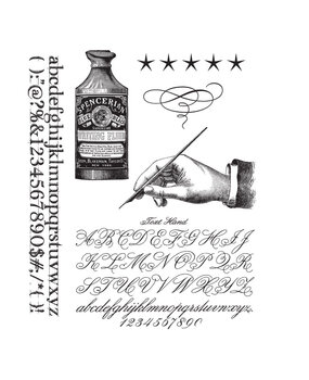 Stampers Anonymous Typography Tim Holtz Cling Stamps (CMS188)