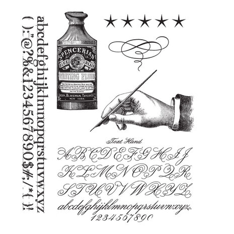 Stampers Anonymous Typography Tim Holtz Cling Stamps (CMS188)