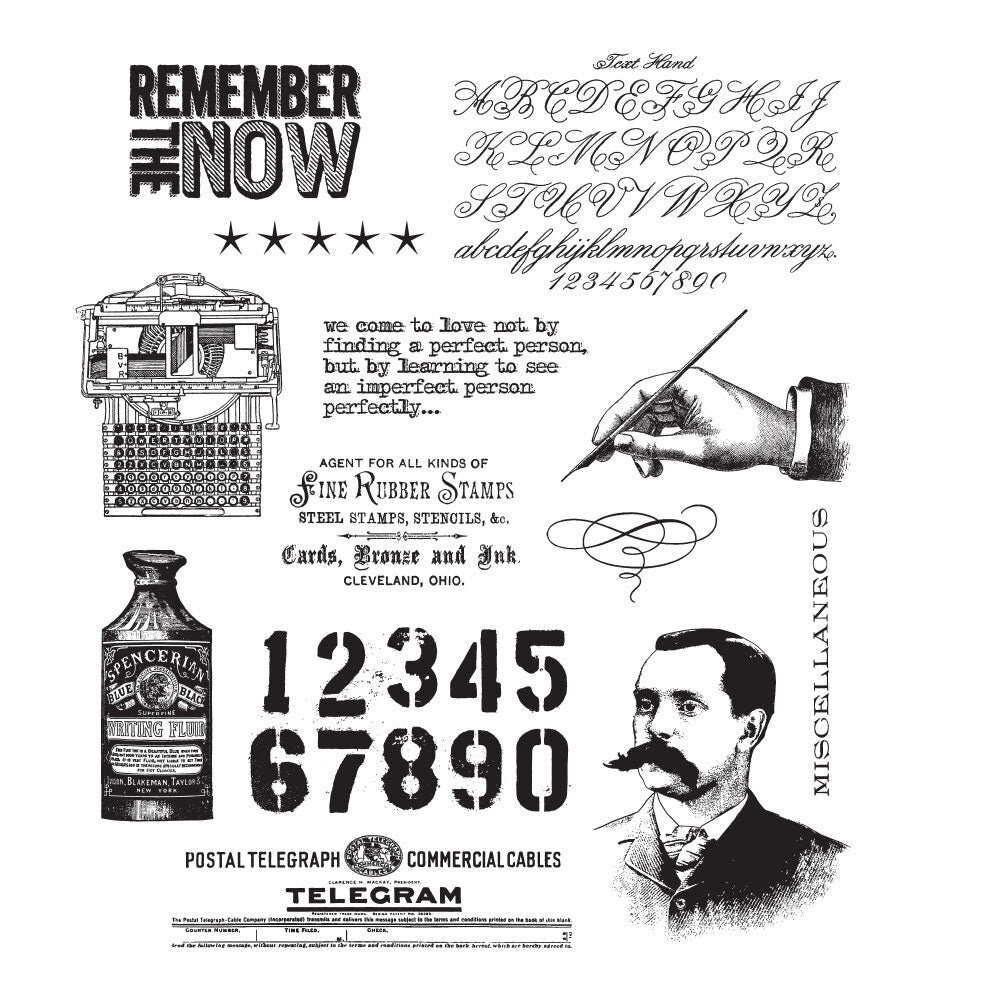 Stampers Anonymous Merchantile Tim Holtz Cling Stamps (CMS189)