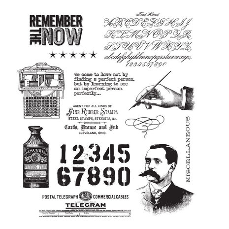 Stampers Anonymous Merchantile Tim Holtz Cling Stamps (CMS189)