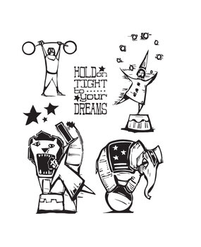 Stampers Anonymous Big Top Tim Holtz Cling Stamps (CMS191)