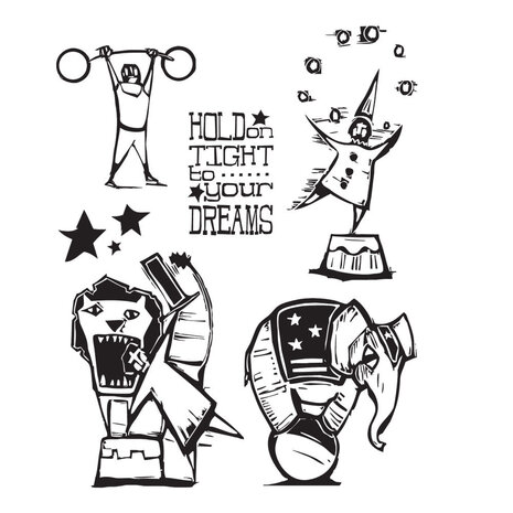 Stampers Anonymous Big Top Tim Holtz Cling Stamps (CMS191) Stampers Anonymous Big Top Tim Holtz Cling Stamps (CMS191)