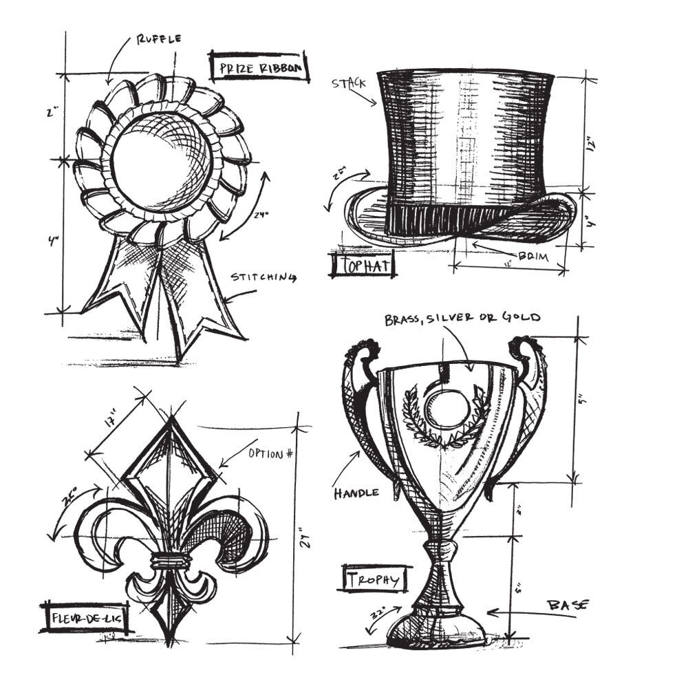 Stampers Anonymous High Society Blueprints Tim Holtz Cling Stamps (CMS193)