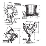 Stampers Anonymous High Society Blueprints Tim Holtz Cling Stamps (CMS193)