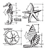 Stampers Anonymous Nautical Blueprint Tim Holtz Cling Stamps (CMS194)