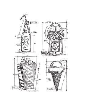 Stampers Anonymous Treats Blueprint Tim Holtz Cling Stamps (CMS195)