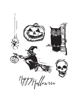 Stampers Anonymous Carved Halloween Tim Holtz Cling Stamps (CMS197)
