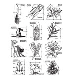 Stampers Anonymous Mini Blueprints 7 Tim Holtz Cling Stamps (CMS203)