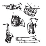 Stampers Anonymous Carved Instruments Tim Holtz Cling Stamps (CMS205)