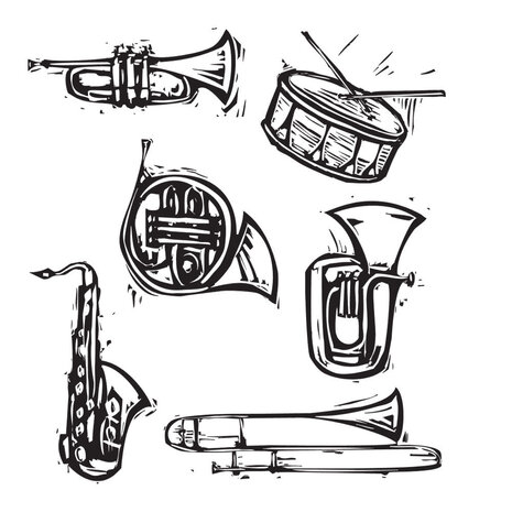 Stampers Anonymous Carved Instruments Tim Holtz Cling Stamps (CMS205) Stampers Anonymous Carved Instruments Tim Holtz Cling Stamps (CMS205)