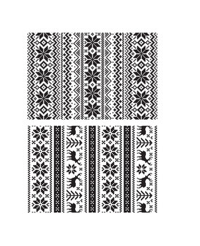 Stampers Anonymous Holiday Knits Tim Holtz Cling Stamps (CMS206)