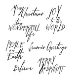 Stampers Anonymous Handwritten Holidays 1 Tim Holtz Cling Stamps (CMS208)