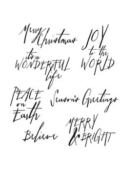 Stampers Anonymous Handwritten Holidays 1 Tim Holtz Cling Stamps (CMS208)