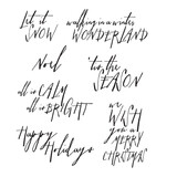 Stampers Anonymous Handwritten Holidays 2 Tim Holtz Cling Stamps (CMS209)