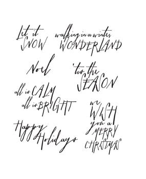 Stampers Anonymous Handwritten Holidays 2 Tim Holtz Cling Stamps (CMS209)