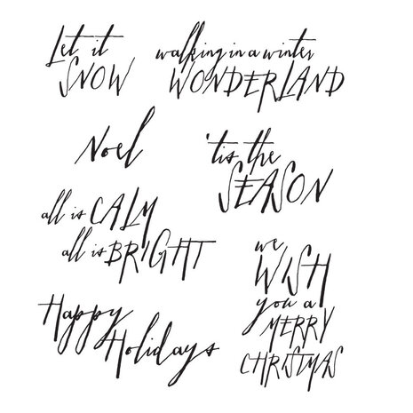 Stampers Anonymous Handwritten Holidays 2 Tim Holtz Cling Stamps (CMS209) Stampers Anonymous Handwritten Holidays 2 Tim Holtz Cling Stamps (CMS209)
