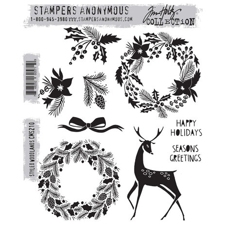 Stampers Anonymous Styled Woodlands Tim Holtz Cling Stamps (CMS210)