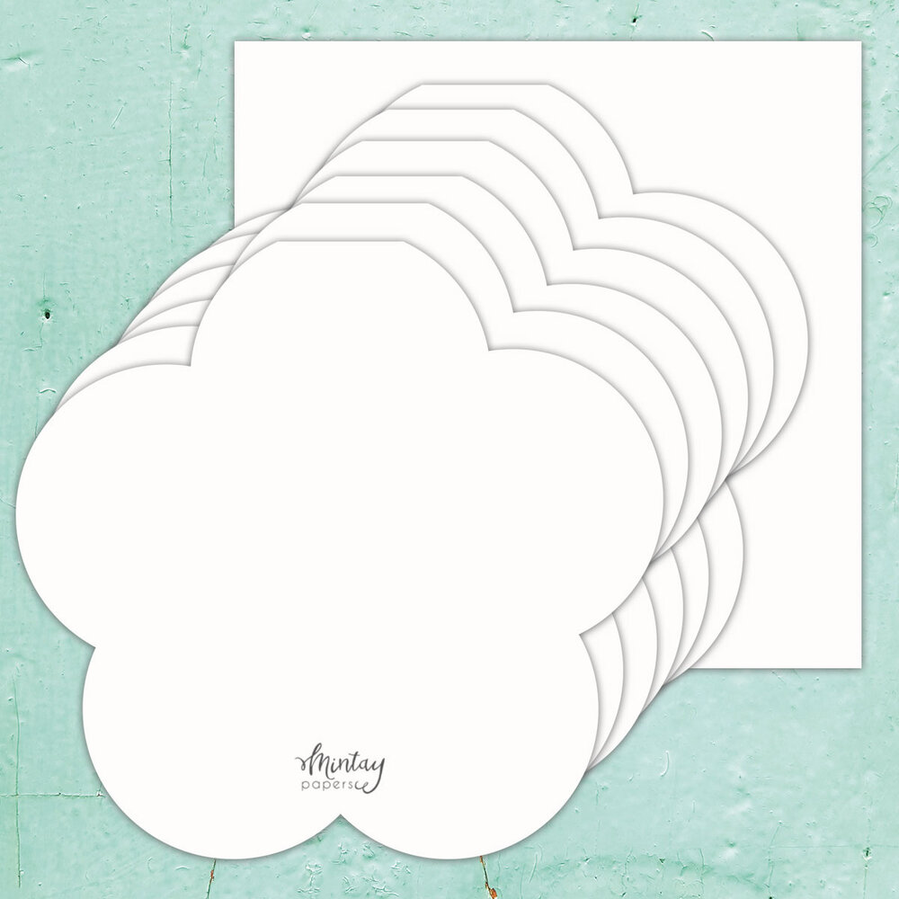 Mintay Chippies Album Base 8x8 Inch Flower (MT-CHIP6-A3)