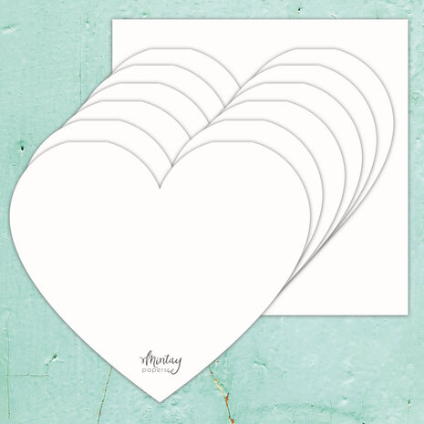 Mintay Chippies Album Base 8x8 Inch Heart (MT-CHIP6-A2)