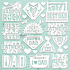 Chippies Decor 12x12 Inch Element Sheet Father's Day (MT-CHIP2-D120) Chippies Decor 12x12 Inch Element Sheet Father's Day (MT-CHIP2-D120)