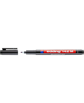 edding e-142 M Permanent Pen 1mm Black (4-142001)