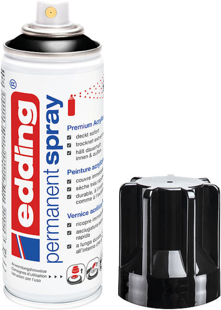 edding e-5200 Permanent Spray Black Glossy RAL9005 (4-NL5200951) edding e-5200 Permanent Spray Black Glossy RAL9005 (4-NL5200951)