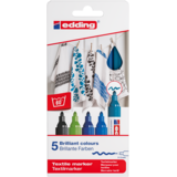 edding e-4500 Textile Marker Set Cool Colours (5pcs) (4-4500-5099)