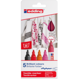 edding e-4500 Textile Marker Set Warm Colours (5pcs) (4-4500-5999)