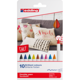 edding e-4600 Textile Pen Set Basic Colours (10pcs) (4-4600-10999)