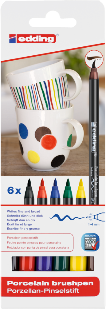 edding e-4200 Porcelain Brush Pen Set Family (6pcs) (4-4200-6) edding e-4200 Porcelain Brush Pen Set Family (6pcs) (4-4200-6)