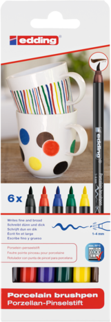 edding e-4200 Porcelain Brush Pen Set Family (6pcs) (4-4200-6) edding e-4200 Porcelain Brush Pen Set Family (6pcs) (4-4200-6)