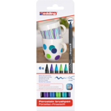 edding e-4200 Porcelain Brush Pen Set Cool (6pcs) (4-4200-6099)
