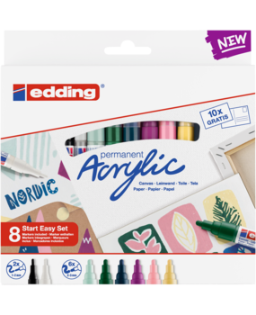 edding e-5100-5300 Acrylic Starter Easy Set Nordic (8pcs) (4-SES8N)