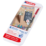 edding e-1200 Colour Pen Metallic Set in Metal Box (6pcs) (4-1200-6)