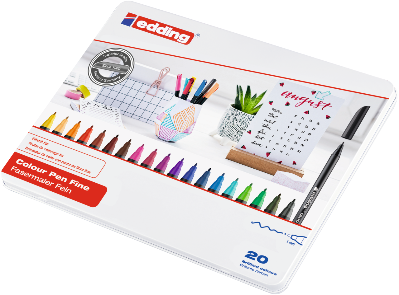 edding e-1200 Colour Pen Fine Set in Metal Box (20pcs) (4-1200-20) edding e-1200 Colour Pen Fine Set in Metal Box (20pcs) (4-1200-20)